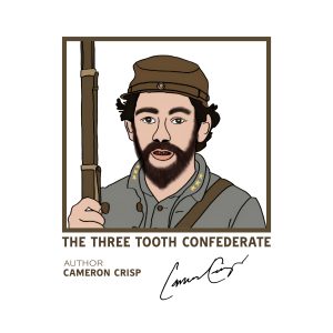 Three Tooth Confederate - Author Signed Sticker